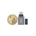 UNITEK Y-A025CGY cable interface/gender adapter USB Type-C USB Type-A Metallic