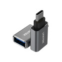 UNITEK Y-A025CGY kaabli liidesesoolise adapter USB Type-C USB Type-A metallik