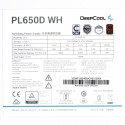 DeepCool PL650D toiteplokk 650 W 20+4 pin ATX ATX valge
