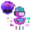 Polly Pocket Monster High kompaktne mängukomplekt 3 mikro nuku ja 10 lisatarvikuga, avaneb keskkooli