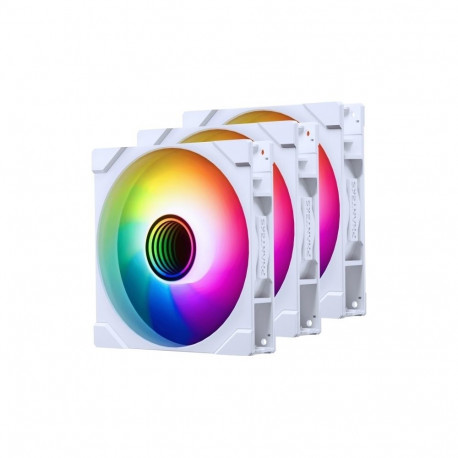 PHANTEKS ventilaator M25 Gen2 PWM D-RGB 3 tk, tagurpidi labadega, 140mm, valge