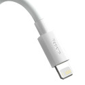 Baseus Simple Wisdom andmekablikomplekt USB Lightning 2.4A (2PCS|Set）1.5m valge