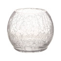 Vase CRACK BOWL, D12,5xH10cm, cracked glass