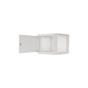 Lanberg Rack cabinet 19" wall-mount 9U/600x600 (flat pack) for self-assembly with metal door, grey |