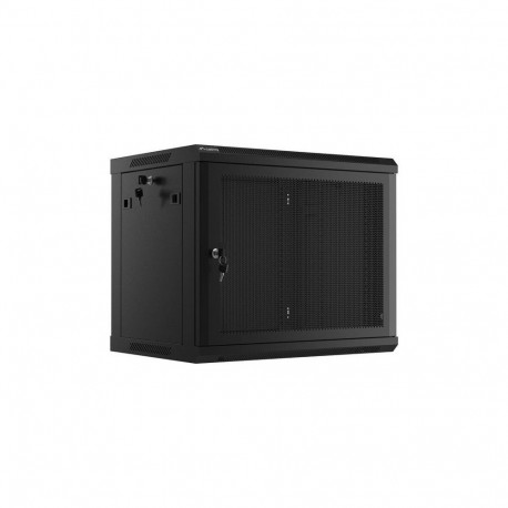 Lanberg Rack cabinet 19" wall-mount 9U/600x450 with perforated door (flat pack), black |