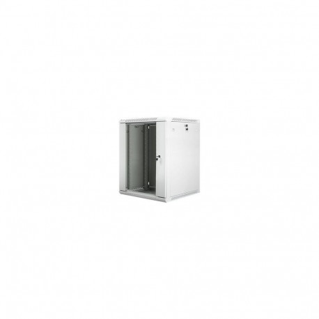 Lanberg Rack cabinet 19" wall-mount 15U/600x600 (flat pack) with glass door V2, grey |