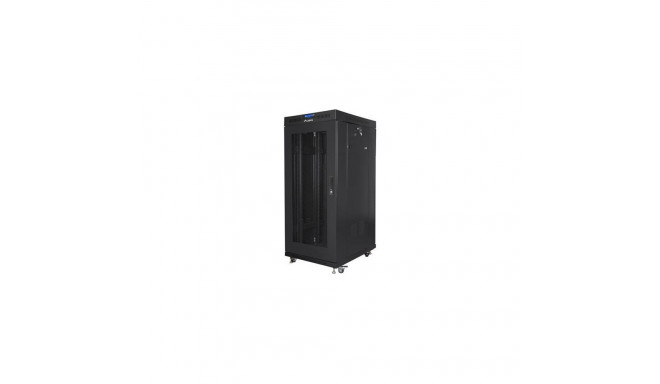 Lanberg Rack cabinet 19" free-standing 27U/600x600 (flat pack) with mesh door lCD V2, black |