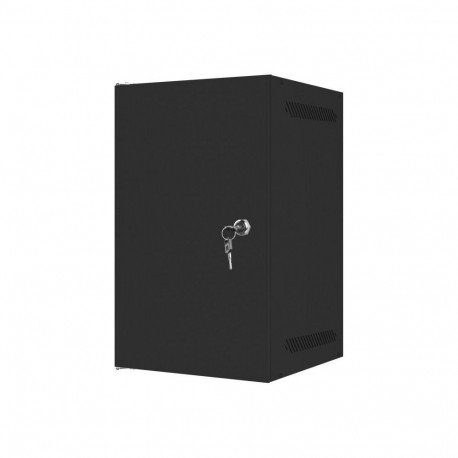 Lanberg Rack cabinet 10" wall-mount 9U/280x310 for self-assembly with metal door (flat pack), black