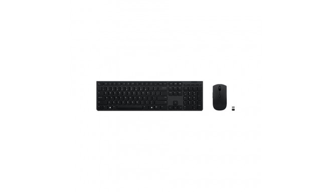 Lenovo | Professional Wireless Rechargeable Combo Keyboard and Mouse | Keyboard and Mouse Set | Wire