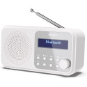Sharp DR-P420(WH) Tokyo Portable Digital Radio, FM/DAB/DAB+, Bluetooth 5.0, USB or Battery Powered, 