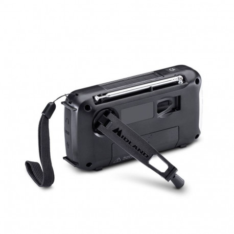 Midland ER100 Emergency Solar charger, Dynamo, Powerbank AM/FM Radio