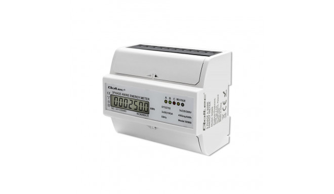 Three phase electronic meter DIN rail 400V 100