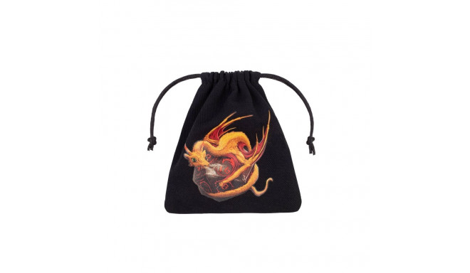 Dragon Black And Adorable Dice Bag Black And Colored Details