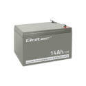 AGM Battery - Qoltec 53045 12V 14Ah 210A Grey