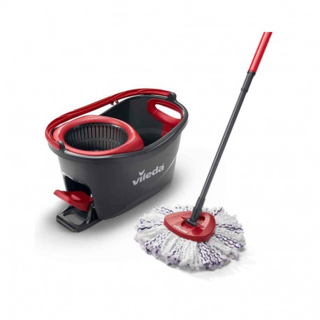 Spin Mop - Vileda Turbo 3w1 Microfibre Black Red