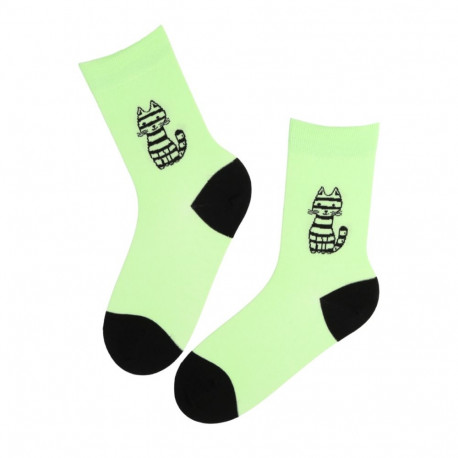 SOKISAHTEL ELLE rohelised kassiga puuvillased sokid 444
