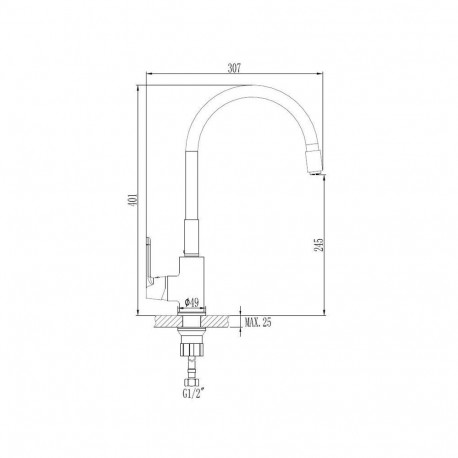 KITCHEN MIXER JOGA PLUS WHITE