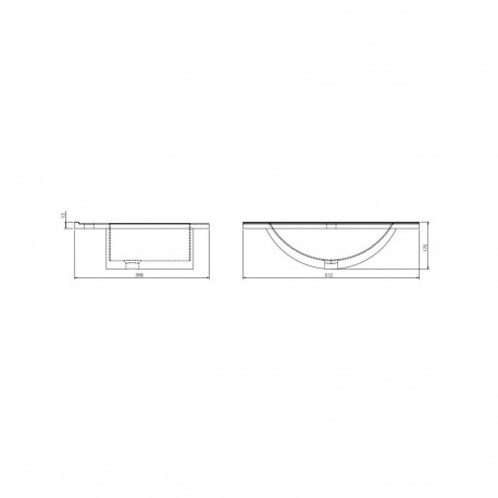 valge Metro Slim D50 valamu