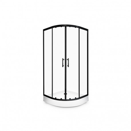 SHOWER ENCL QA098-90 KORFU BLACK 90X90