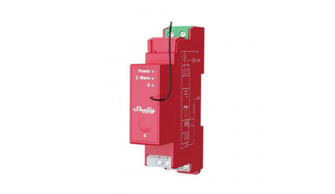 Shelly Qubino Wave PRO 1PM electrical relay Red