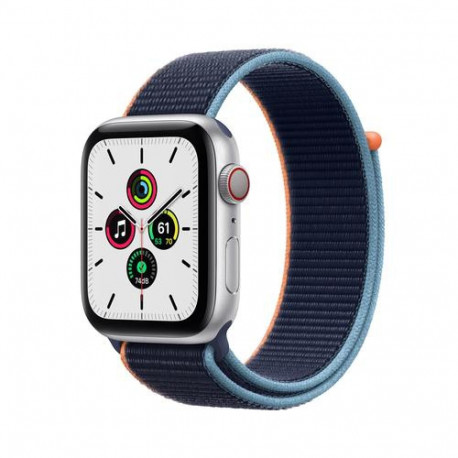 Apple Watch SE OLED 44 mm Digital 368 x 448 pixels Touchscreen 4G Silver Wi-Fi GPS (satellite)