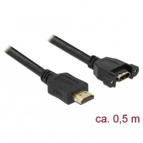 DeLOCK 85463 HDMI cable 0.5 m HDMI Type A (Standard) Black