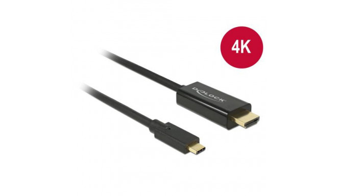 DeLOCK 85258 video cable adapter 1 m USB Type-C HDMI Black