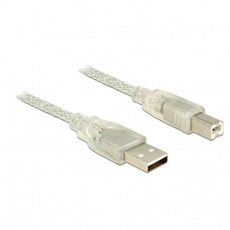 DeLOCK 83895 USB cable 3 m USB 2.0 USB A USB B Transparent