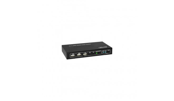 InLine The 2x1 HDMI KVM Switch, 2x1, HDMI 4K2K, USB 2.0 Hub, with Audio