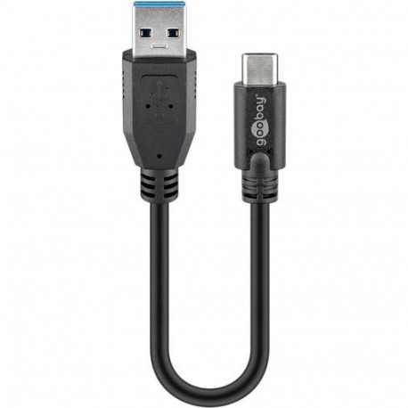 Goobay Sync &amp; Charge Super Speed USB-C to USB A 3.0 Charging Cable, 0.15m