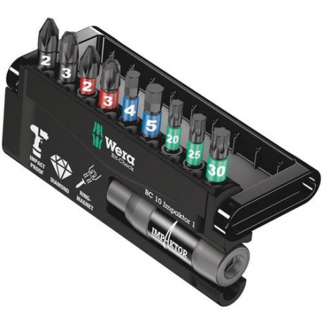 Wera BC 10 Impaktor 1 screwdriver bit 10 pc(s)