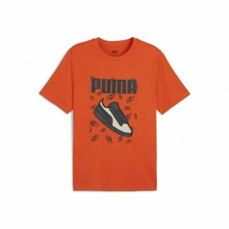 Lühikeste varrukatega T-särk, meeste Puma Graphics Sneaker Oranž - L