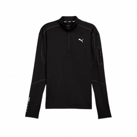 Dressipluus ilma kapuutsita, meeste Puma Flex 1/4 Zip Must - M