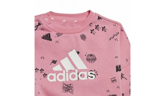 Children’s Tracksuit Adidas I Bluv Q3 Cset Salmon - 3-6 Months