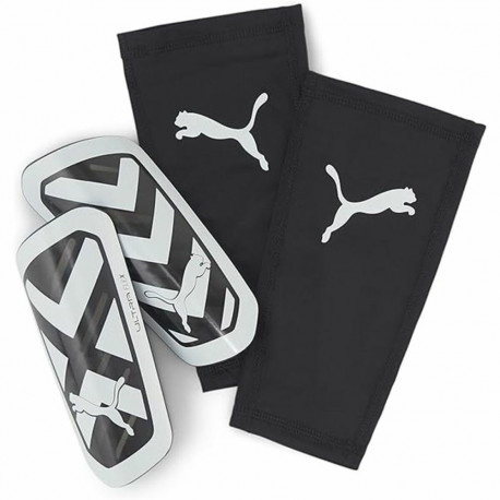 Football Shinguards Puma Ultra Flex Sleeve White Black - L