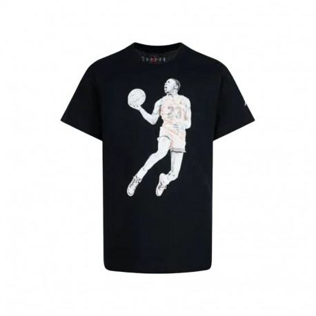 Child's Short Sleeve T-Shirt Jordan Air Black - 5-6 Years