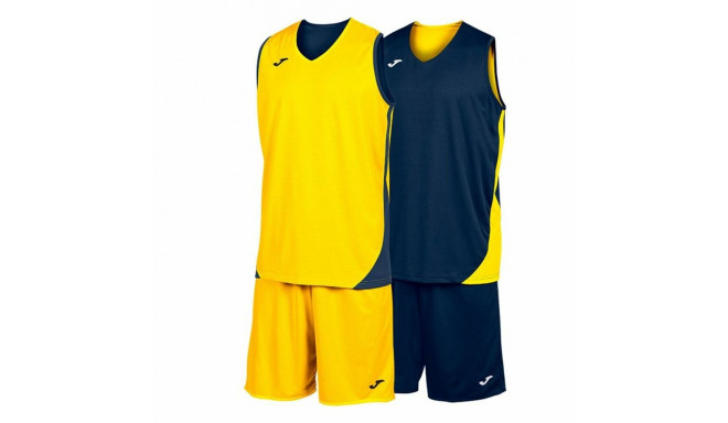 Adult's Sports Outfit Joma Sport Kansas Yellow Multicolour Navy Blue 2 Pieces - XL