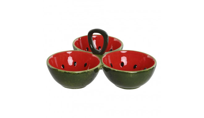 Suupistekauss Home ESPRIT Punane Roheline Keraamika Arbuus 23 x 22 x 10,5 cm