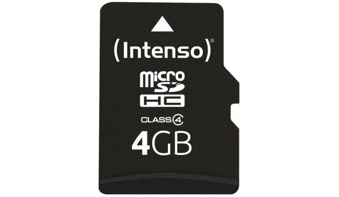 "CARD 4GB Intenso MicroHC 21MB/s +Adapter"