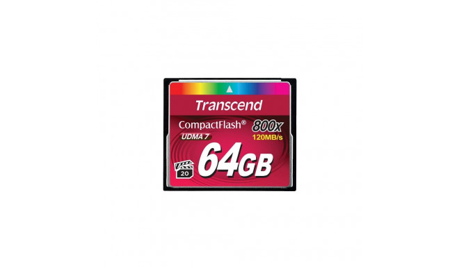 "CARD CompactFlash Card 64GB Transcend TS64GCF800. MLC"