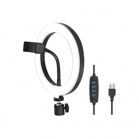 "Logilink Smartphone-Ringlicht. DM 20cm. 1.8m Kabel"