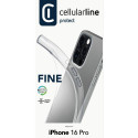 "Cellularline Fine Case iPhone 16 Pro Clear"
