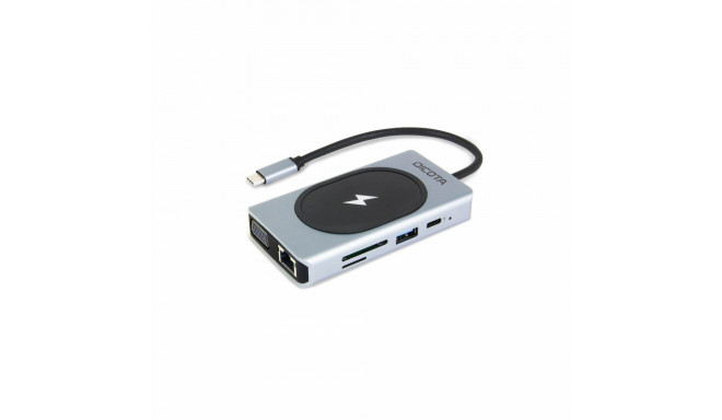 "D Dicota USB-C 10-in-1 Charging Hub 4K PD 100W silver"