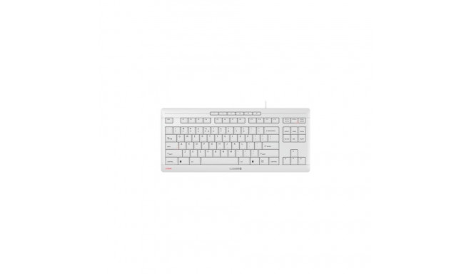 "CHERRY TAS STREAM KEYBOARD TKL Corded EU-Layout grau"