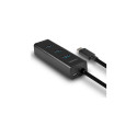 AXAGON HUE-S2C 4x USB3.0 Charging Hub MicroUSB Charging Connector Type-C