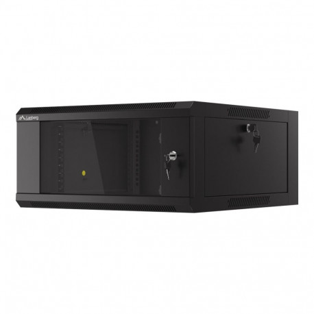 Lanberg | Rack cabinet 19" wall-mounted 4U 600 fast assembly (flat pack) | WFFA-5604-10B | Black