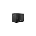 Lanberg Rack cabinet 19" wall-mount 9U/600x450 (flat pack) V2, black | Lanberg