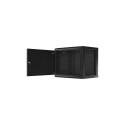 Lanberg 19" seinapealne 9U/600x450 isekokku pandav metalluksega (tasapinnaline pakk) must rack-kapp 
