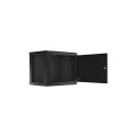 Lanberg 19" seinapealne 9U/600x450 isekokku pandav metalluksega (tasapinnaline pakk) must rack-kapp 