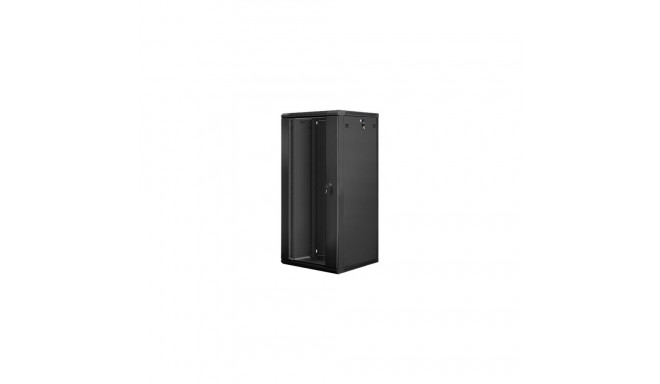 Lanberg | Rack cabinet 19" wall-mount 27U/600x600 (flat pack) | WF01-6627-10B | Black
